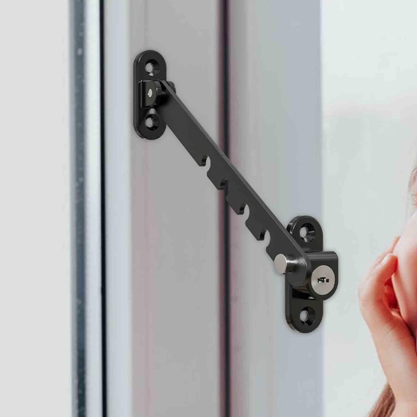 Bloque Porte - ChildSafetyLockStopper™ - Noir - Janice Touche
