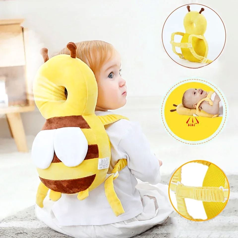 Coussin Bébé - BabyHeadBackProtector™ - Jaune - Janice Touche